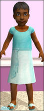 Sims 2 — Blue dress by bottledinsanity — 