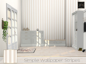Sims 4 — Simple Wallpaper set by theeaax — This set includes 1 Wallpaper with stripes 1 plane wallpaper 8 swatches 4