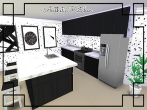 Sims 4 — Aesthetic Kitchen by GalaxyUnicorn1 — Hewwo!! I am back with my second sims 4 set. So yesterday I did an