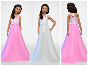 Sims 4 — ErinAOK Girl's Dress 0505 2 by ErinAOK — Girl's Formal/Party Dress 8 Swatches