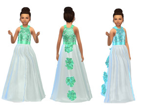 Sims 4 — ErinAOK Girl's Dress 0505 3 by ErinAOK — Girl's Formal/Party Dress 9 Swatches