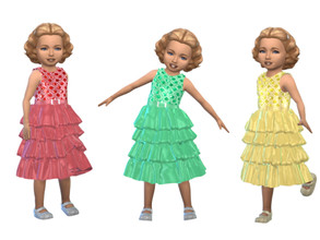 Sims 4 — ErinAOK Toddler Dress 0505 by ErinAOK — Toddler Formal/Party Dress 9 Swatches