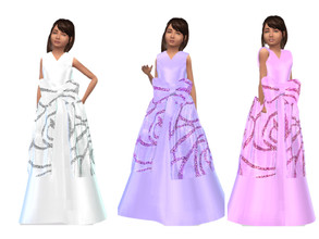 Sims 4 — ErinAOK Girl's Dress 0505 5 by ErinAOK — Girl's Formal/Party Dress 9 Swatches