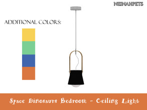 Sims 4 — Space Dinosaurs Bedroom - Ceiling Light {Mesh Required} by neinahpets — A ceiling light recolor in 5 shades.