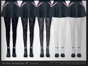 Sims 4 — Stockings 07 by Arltos — 6 colors. All genders. HQ compatible.