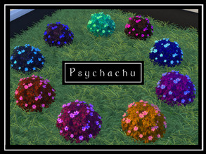 Sims 4 — Garden Flowers - EA Recolour by Psychachu — Ridiculously colourful, trippy flowers! Recoloured from basegame