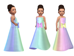 Sims 4 — ErinAOK Toddler Dress 0507 by ErinAOK — Toddler Formal/Party Dress 6 Swatches