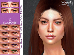Sims 4 — Eyeliner N4 by Valuka — 10 colours CAS thumbnail Eyeliner category HQ compatible