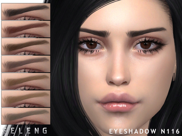 Sims 4 — Eyebrows N116 by Seleng — Female 10 colours Custom Thumbnail The picture was taken with HQ mod Happy Simming!
