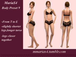 Sims 4 — MariaS4 Body Preset 9  by MMariaS4 — Body Preset for female sims from teen to elder Compared to the standard EA