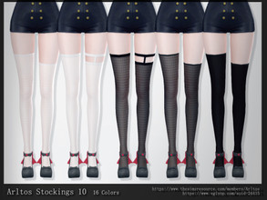 Sims 4 — Stockings 10 by Arltos — 16 colors. All genders. HQ compatible.