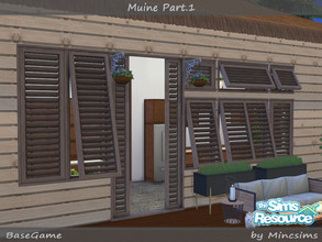 Sims 4 — Muine Part 1 by Mincsims — It consists of 12 windows. All windows can be found in the short wall category. *Tall