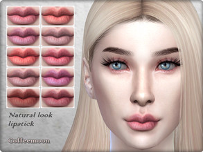 Sims 4 — Natural look lipstick by coffeemoon — 10 color options for female and male: toddler, child, teen, young, adult,