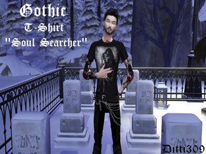 Sims 4 — Gothic T-Shirt "Soul Searcher" by ditti309 — This is the first male T-Shirt of my upcoming Gothic