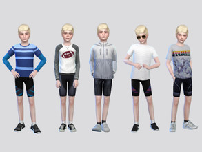 Sims 4 — Marks Cycling Shorts Boys by McLayneSims — TSR EXCLUSIVE Standalone item 15 Swatches MESH by Me NO RECOLORING
