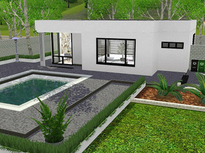 Sims 3 — Aspen by Madams139 — Small modern home. Industrial meets cosy. Great outdoor space. 