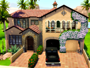 Sims 4 — Family Villa | Spain by MichaelaCreates — Big and spacious house for a family of five sims with a cozy backyard