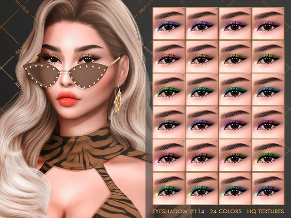 Sims 4 — EYESHADOW #114 by Jul_Haos — - CATEGORY: EYESHADOW - COLORS: 24 - SLIDERS COMPATIBLE - GENDER: FEMALE - HQ