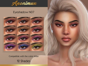 Sims 4 — Eyeshadow N07 by Anonimux_Simmer — - 12 Shades - Compatible with the color slider - BGC - Thanks to all CC