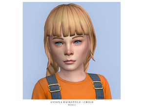 Sims 4 — Aviona Hairstyle - Child by -Merci- — New Maxis Match Hairstyle for Sims4. -For girls. -Base Game compatible.