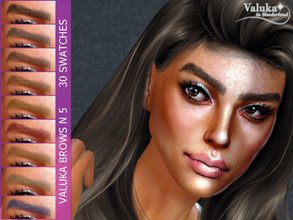 Sims 4 — Brows N5 by Valuka — 30 colours. You can find it in brows. Thumbnail for identification. HQ compatible.