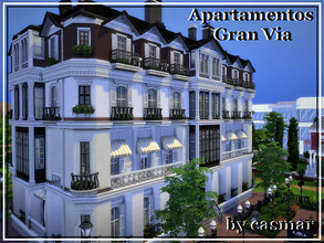 Sims 4 — Apartamentos Gran Via by casmar — Here I bring an apartment building spacious and elegant! The building consists