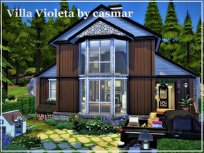 Sims 4 — Villa Violeta by casmar — Villa Violeta is a nice and cozy house. Built in wood and stone, this house is located