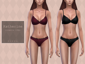 Sims 4 — Katherine Lingerie. by Pipco — A sexy bra & undies in 10 colors. Base Game Compatible New Mesh All Lods HQ
