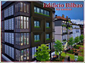 Sims 4 — Edificio Bilbao by casmar — This great modern building is a workplace for our Sims. In the game this building is