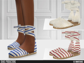 Sims 4 — ShakeProductions 669 - Espadrilles by ShakeProductions — Shoes/Flats New Mesh All LODs Handpainted 13 Colors