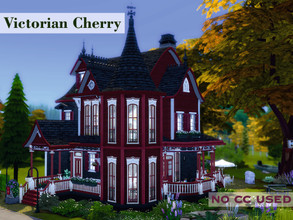 Sims 4 — Victorian Cherry by RoxxyPLPL — Lot size : 40x30 Price : 148652 $ !! NO CC !! Ground floor : Living and dining