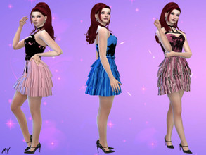 Sims 4 — Ayla Dress by MeuryVidal — A beautiful dress for parties.