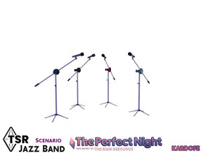 Sims 4 — The Perfect Night_kardofe_Jazz Band_Microphone by kardofe — Microphone , functional, in four colour options 