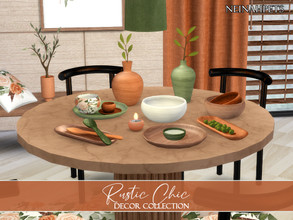 Sims 4 — Rustic Chic Decor {Mesh Required} by neinahpets — A decor set featuring a one of a kind rustic hand painted