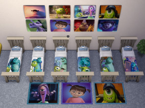 Sims 4 — Second Set Monsters INC by julimo2 — Second Set Monsters INC This set Toddler includes - 6 Beds Children
