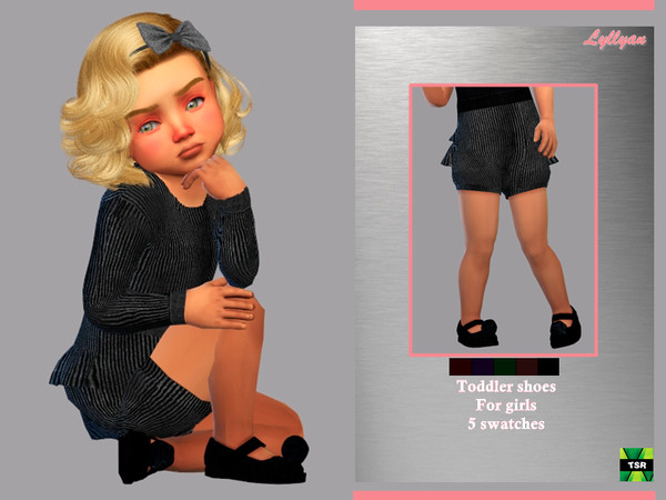 Sims 4 — Toddler shoes Melissa by LYLLYAN — Edited mesh EA 5 Swatches Base game
