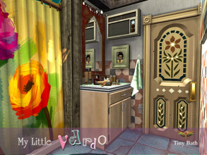 Sims 4 — My Little Vardo - Tiny Bath by fredbrenny — Colorful and small. These two words describe this tiny bathroom. But