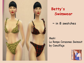 Sims 4 — ws Bettys Swimwear Bikini - RC by watersim44 — Created and inspired of Betty's Clothes 50s Retro-Style recolor.