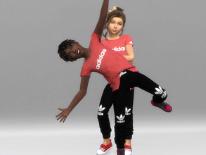 Sims 4 — Adidas trousers for children by Aldaria — Adidas trousers for children