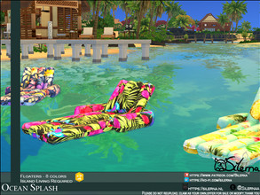 Sims 4 — Ocean Splash by Silerna — - Island Living required - Objects > Entertainment - 8 different colors - Please do