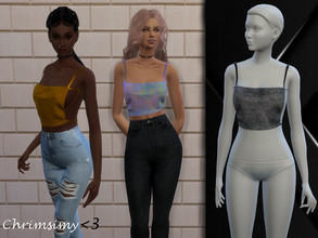 Sims 4 — Halter Vest by chrimsimy — -female top -15 swatches -custom thumbnail -all LODs -hq compatible I hope you like