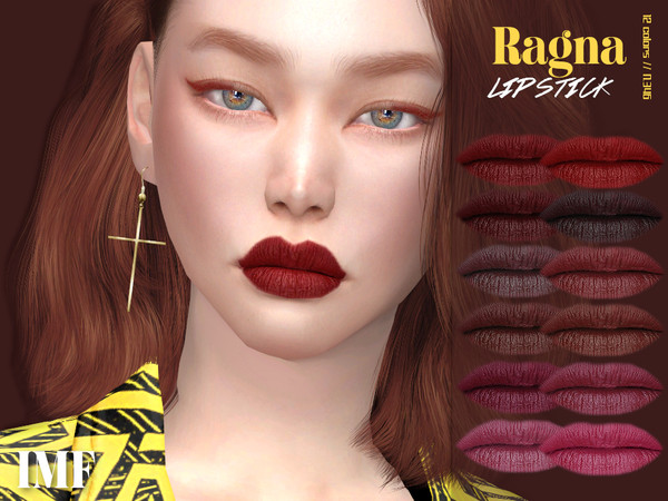 Sims 4 — IMF Ragna Lipstick N.346 by IzzieMcFire — Ragna Lipstick N.346 contains 12 colors in hq texture. Standalone item