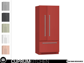 Sims 4 — Cuprum Refrigerator by wondymoon — - Cuprum Kitchen - Refrigerator - Wondymoon|TSR - Creations'2021