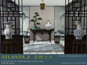 Sims 4 — Atlanta 2 by Padre — An Asian-inspired set of antique furniture and decor items