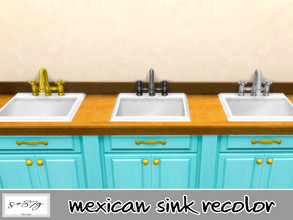 Sims 4 — Mexican sink  by so87g — - sink in 3 colors. cost: 250$, you can found it in sink. All my preview screenshots