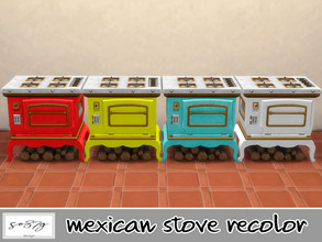 Sims 4 — Mexican stove by so87g — - stove in 4 colors. cost: 2500$, you can found it in stove. All my preview screenshots