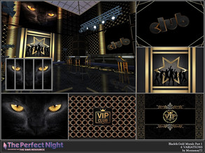 Sims 4 — The Perfect Night Black&Gold Murals Part 1 by Moniamay72 — The Perfect Night Black&Gold Murals Part 1 6