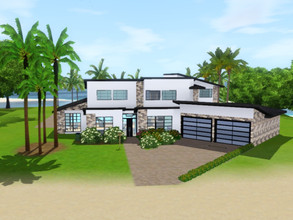 Sims 3 — The Beachfront by TheSimpleSims — This 4 bedroom, 2 bath, tropical paradise would be the envy of any sim!
