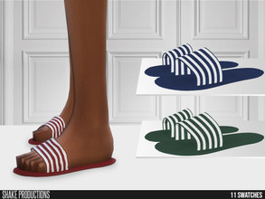 Sims 4 — ShakeProductions 674 - Slippers by ShakeProductions — Shoes/Flats New Mesh All LODs Handpainted 11 Colors