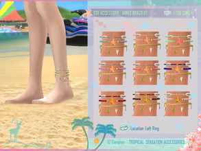 Sims 4 — DSF ACCESSORIE ANKLE BRACELET by DanSimsFantasy — Accompany your summer outfits with this anklet, it consists of